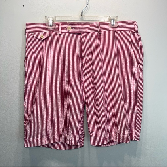 Polo Golf by Ralph Lauren Other - Polo Golf Ralph Lauren Shorts Mens 36 Red White Seersucker Stripe